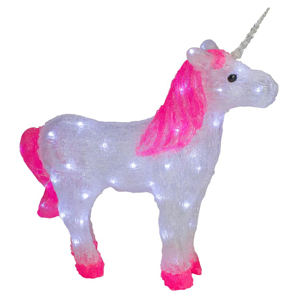 23" Lighted Commercial Grade Acrylic Unicorn Christmas Display Decoration. Picture 1