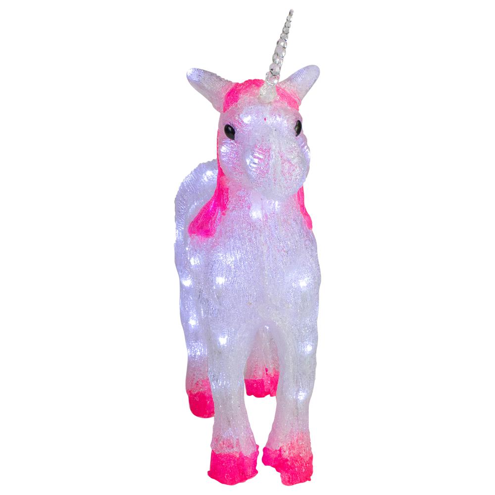 23" Lighted Commercial Grade Acrylic Unicorn Christmas Display Decoration. Picture 3