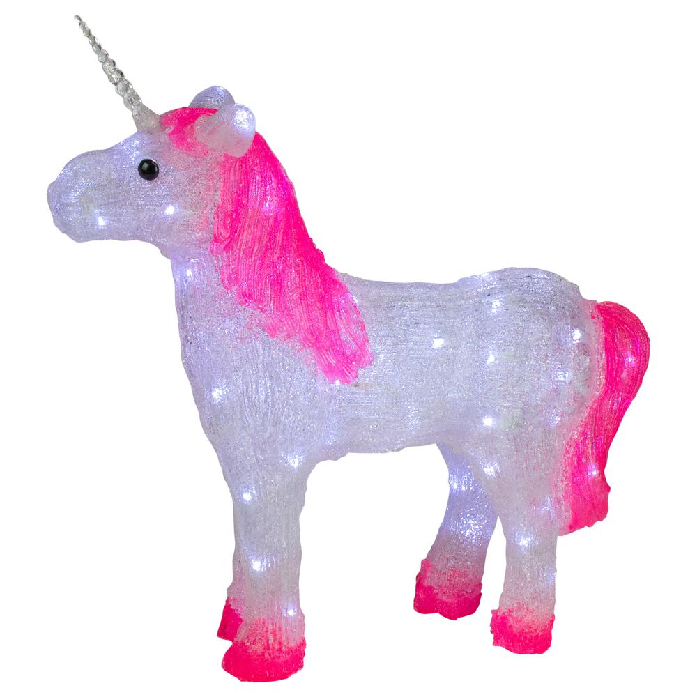 23" Lighted Commercial Grade Acrylic Unicorn Christmas Display Decoration. Picture 4