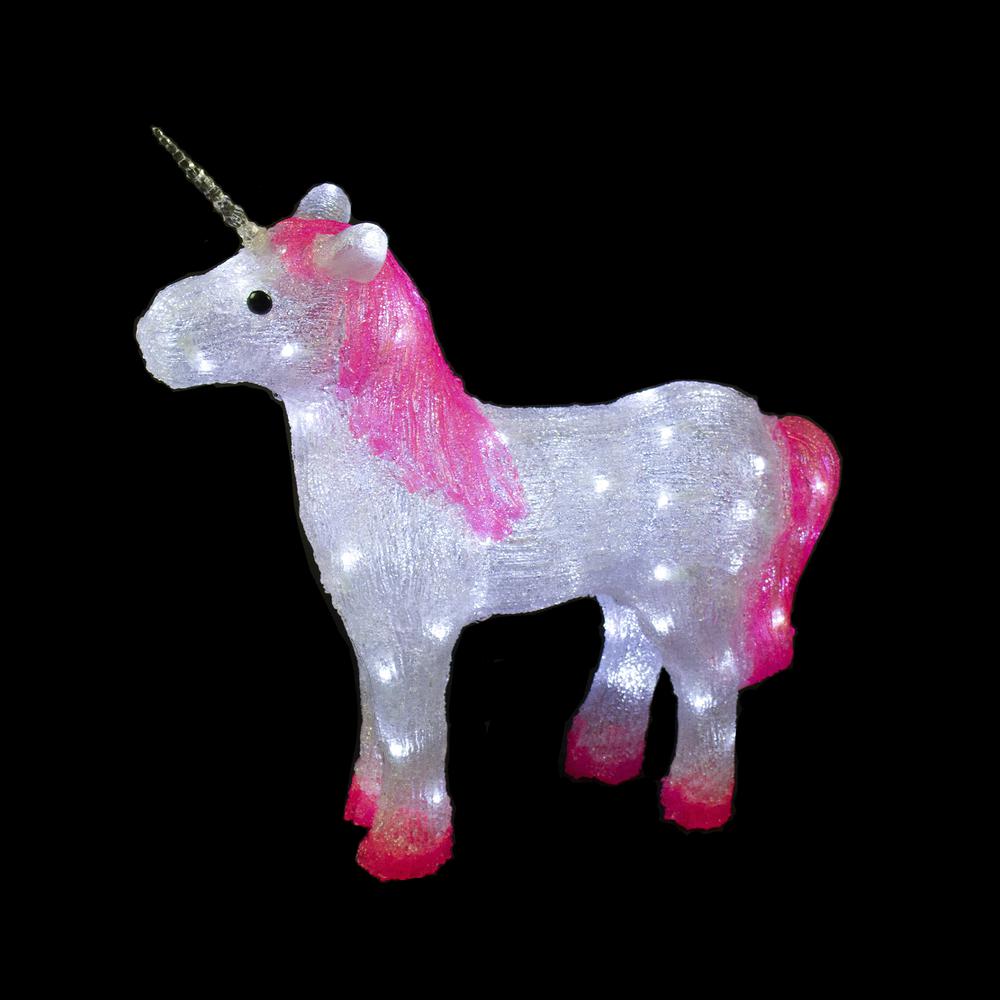 23" Lighted Commercial Grade Acrylic Unicorn Christmas Display Decoration. Picture 2