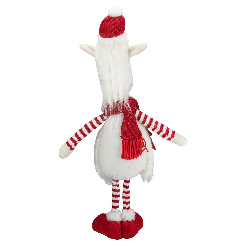 26-Inch Plush Red and White Standing Llama Table Top Christmas Decoration. Picture 4
