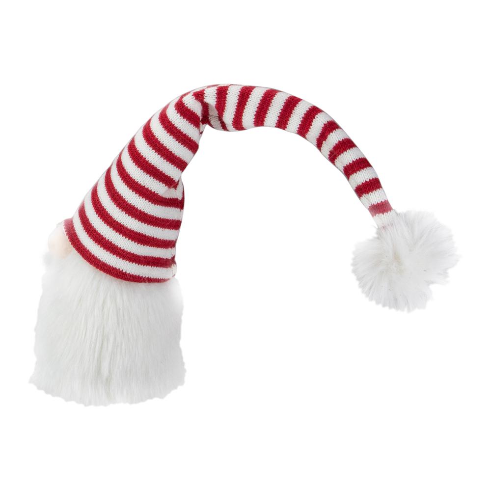 19-Inch Plush Tabletop Christmas Decoration Gnome with Red and White Striped Hat. Picture 3