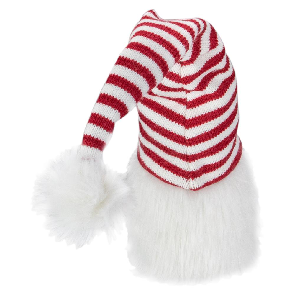 19-Inch Plush Tabletop Christmas Decoration Gnome with Red and White Striped Hat. Picture 5