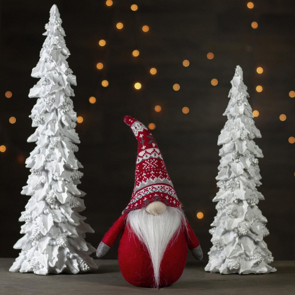 12-Inch Red and White Lodge Plush Tabletop Gnome Christmas Decoration. Picture 2