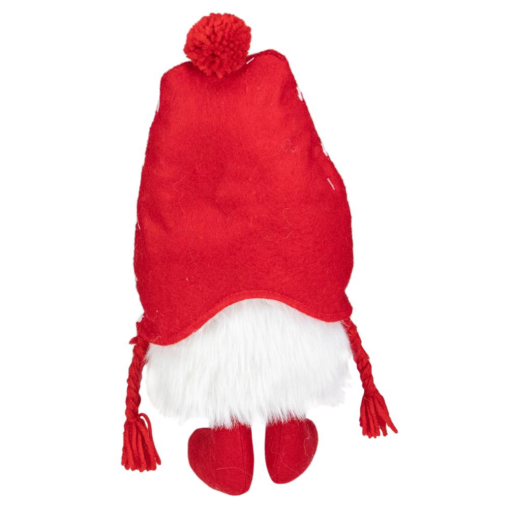 18-Inch Red and White Plush Tabletop Sitting Christmas Gnome Figure. Picture 5