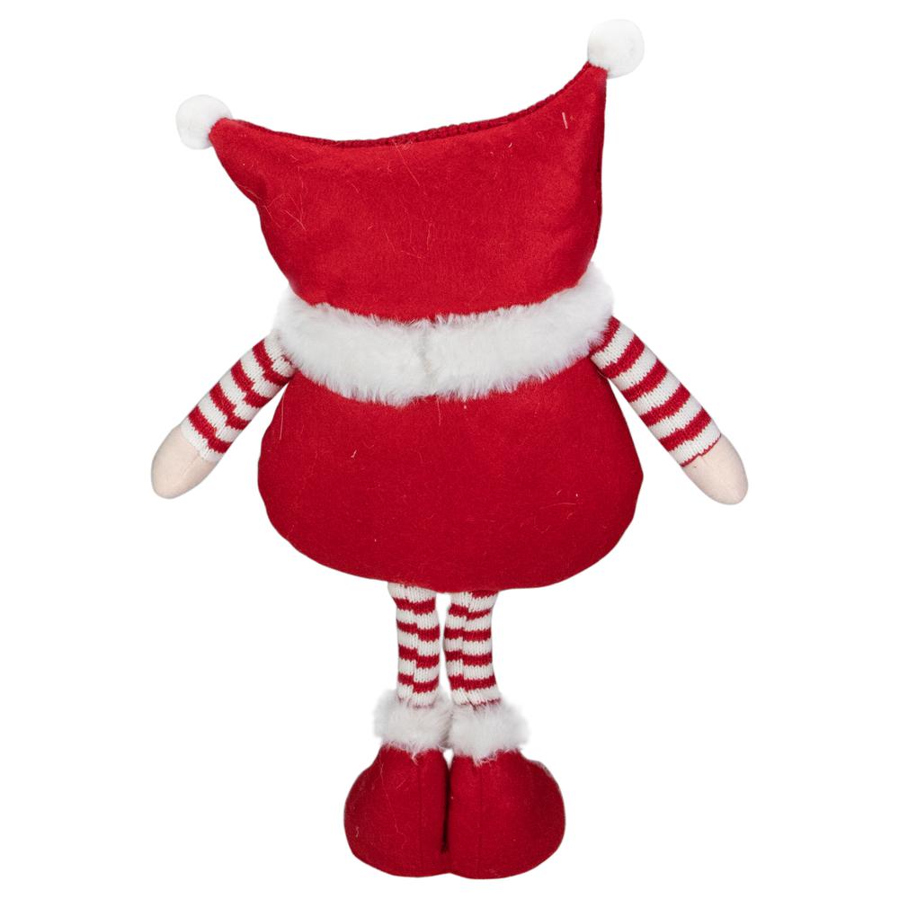 18.5" Plush Red and White Standing Tabletop Gnome Christmas Decoration. Picture 5