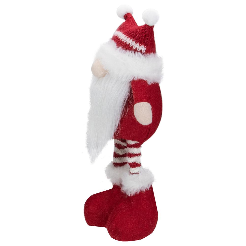 12.5" Red and White Standing Tabletop Christmas Gnome Figure. Picture 5
