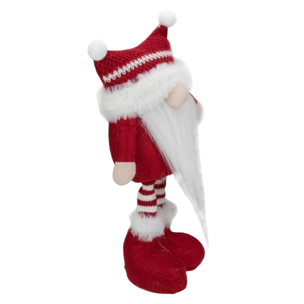 12.5" Red and White Standing Tabletop Christmas Gnome Figure. Picture 3