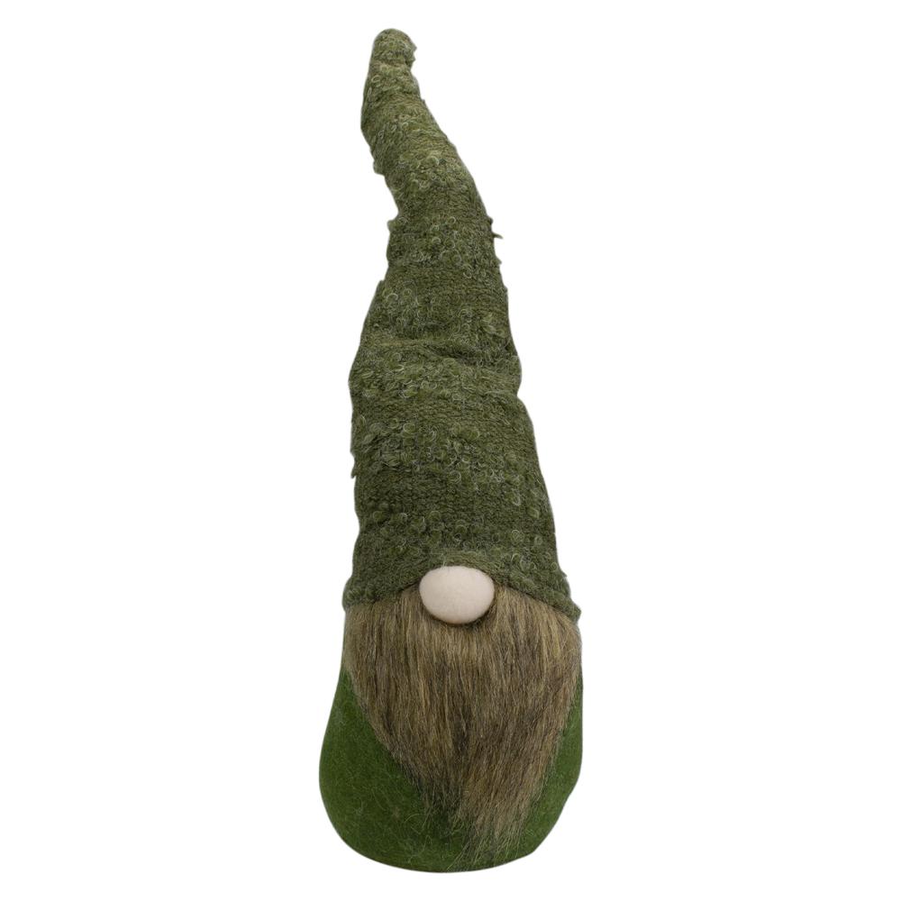 21-Inch Green and Brown Standing Gnome Christmas Figure with Bendable Hat. The main picture.