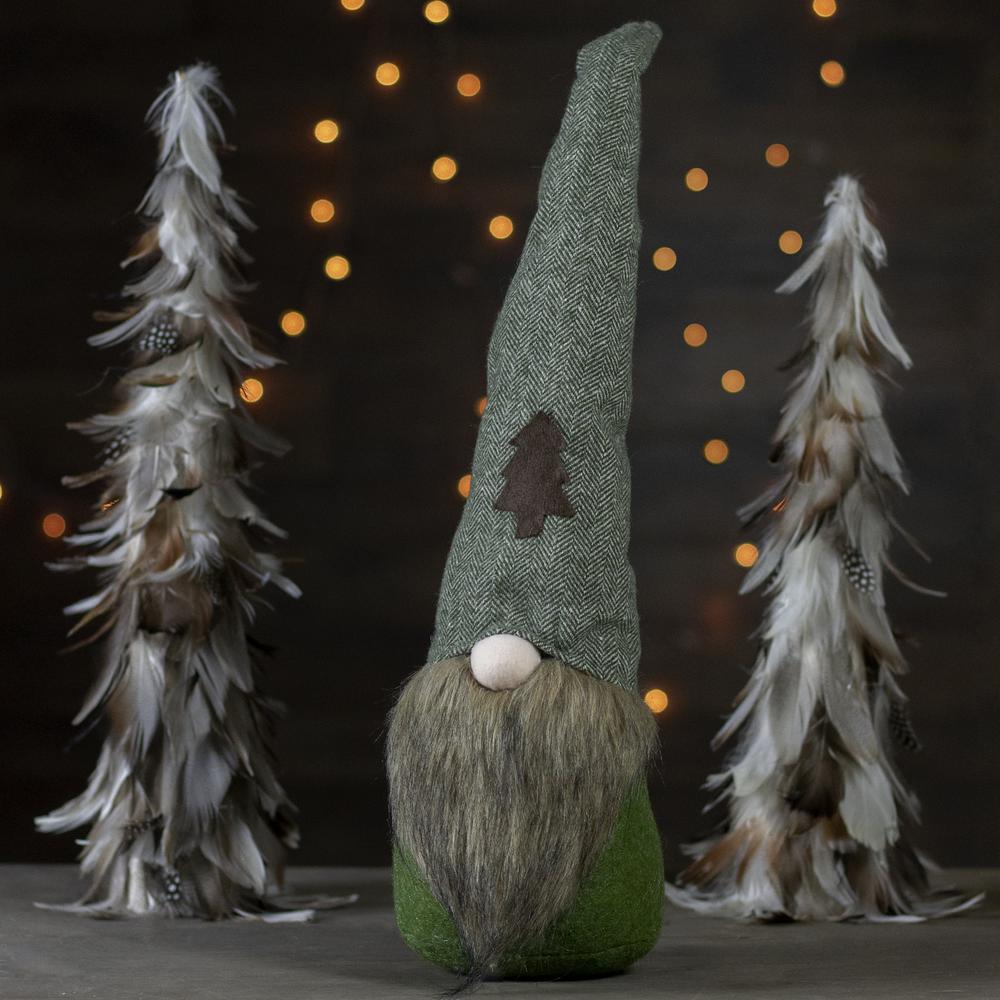 21-Inch Green and Brown Weighted Christmas Tree Gnome Tabletop Figure. Picture 2