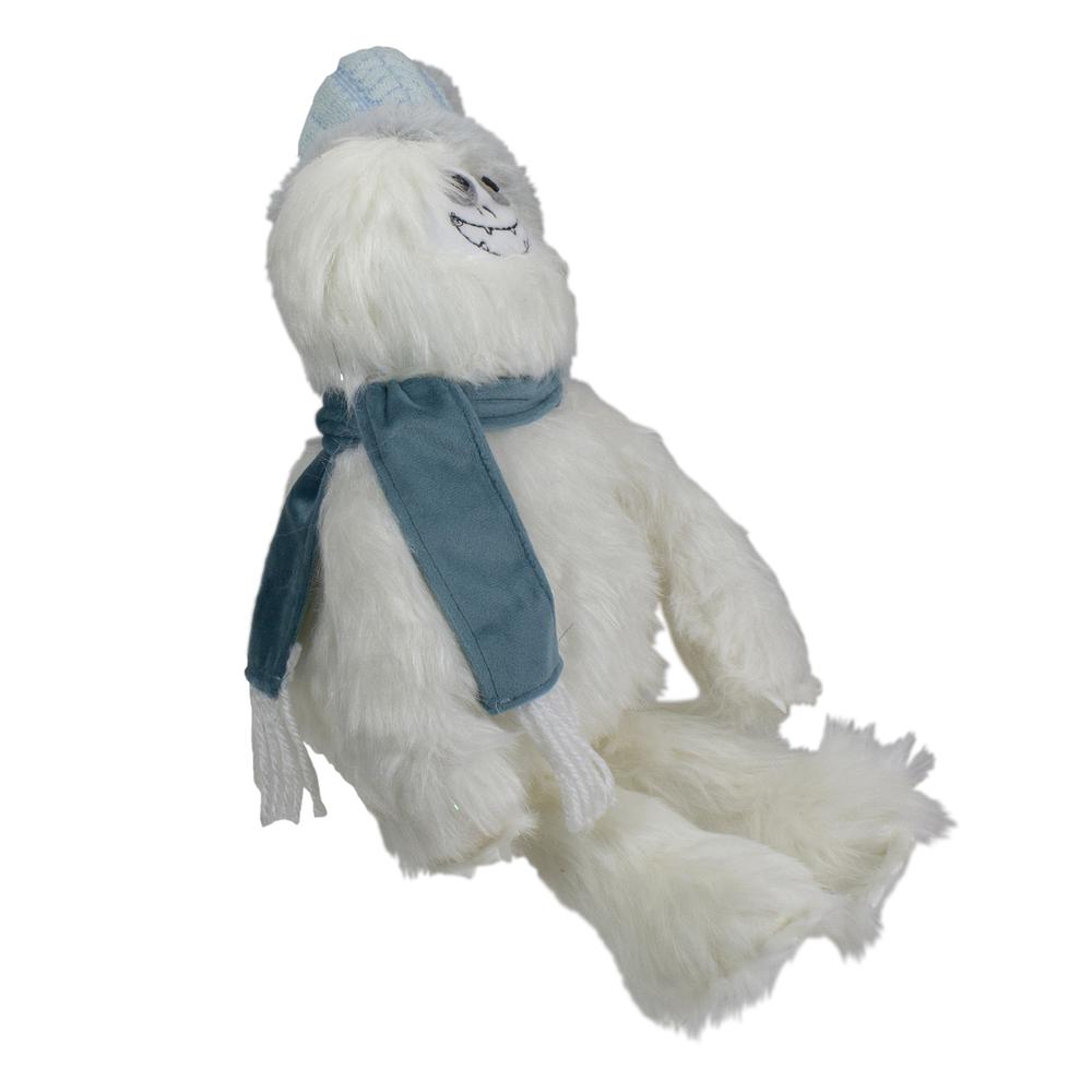 22-Inch Plush White and Blue Sitting Tabletop Yeti Christmas Figure. Picture 3