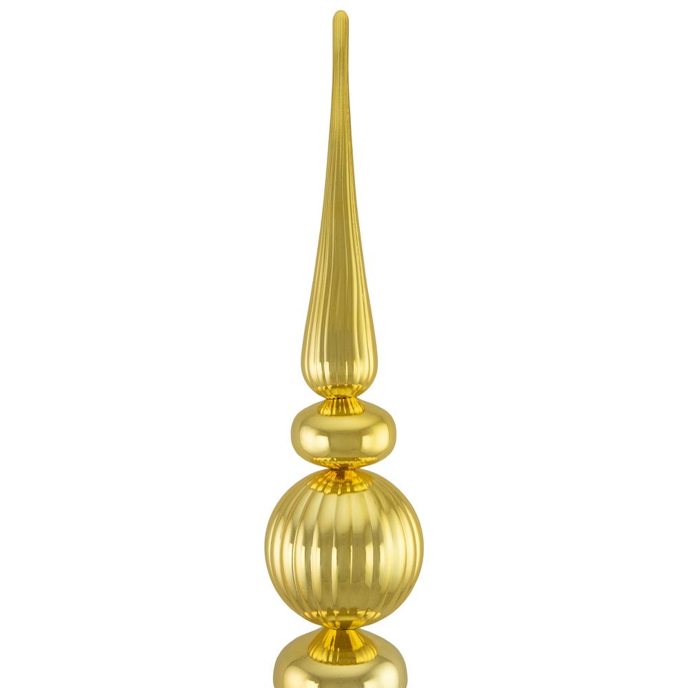 54" Shiny Gold and Glittered Topiary Finial Tower Commercial Christmas Decoration. Picture 2