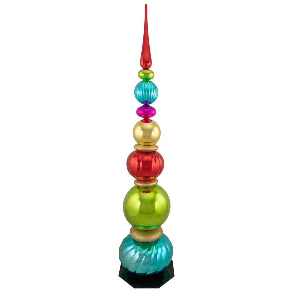 54" Multi-Color Topiary Finial Tower Commercial Christmas Decoration. Picture 1
