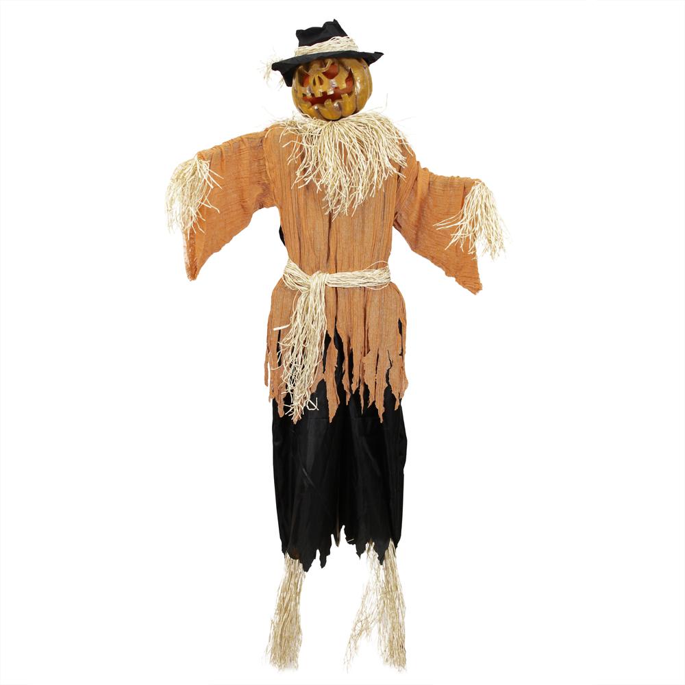 6' Animated Jack o Lantern Scarecrow Halloween Decoration. The main picture.