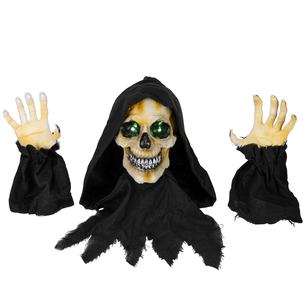 8" LED Lighted Grim Reaper with Sound Outdoor Halloween Decoration. Picture 1