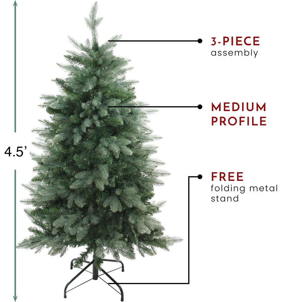 4.5' Green Medium Washington Frasier Fir Artificial Christmas Tree - Unlit. Picture 3
