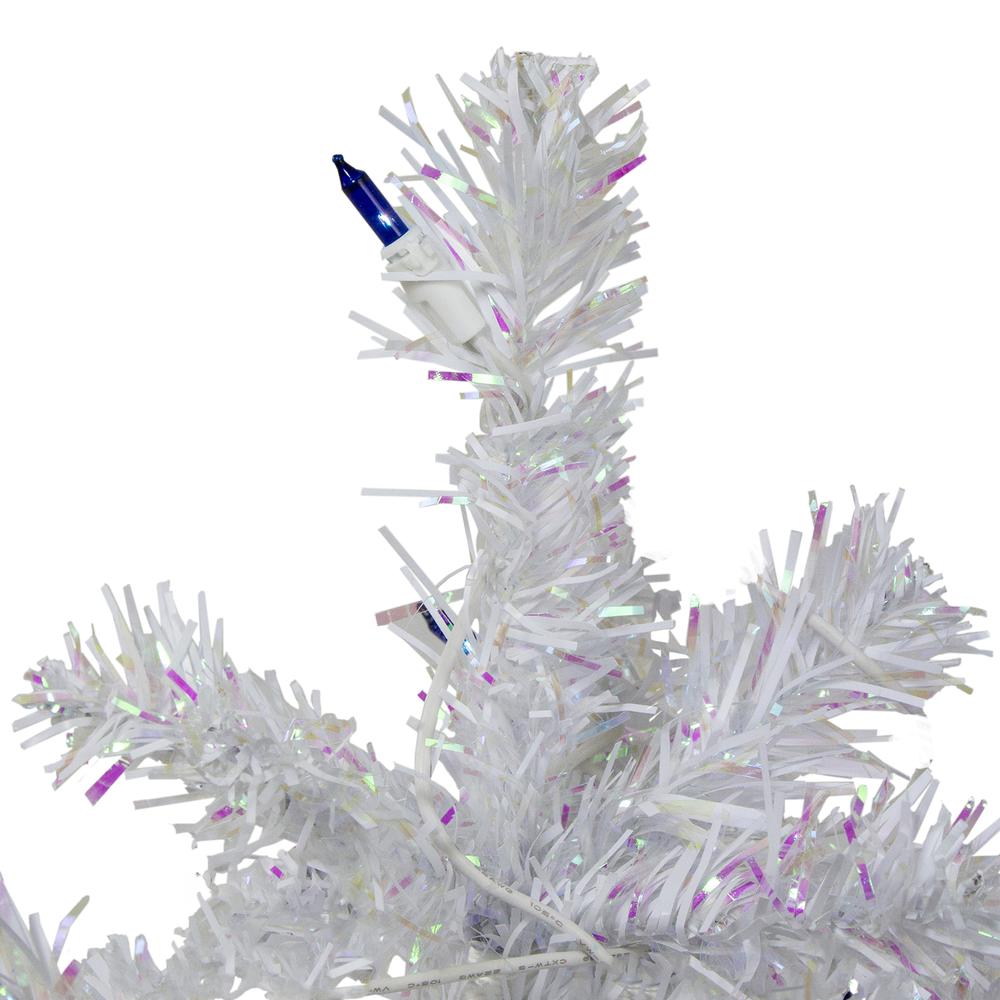 2' Pre-Lit White Pine Artificial Christmas Tree - Blue Lights. Picture 3