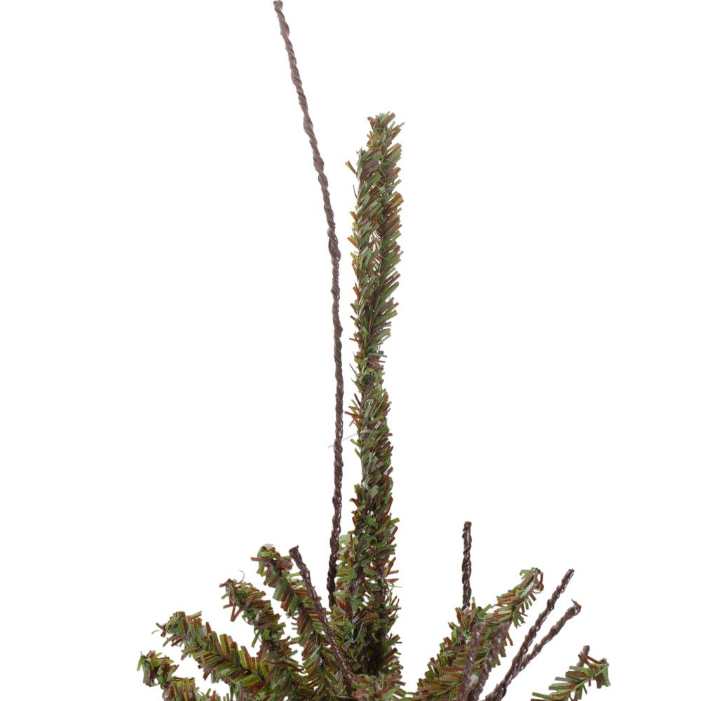 2.5' Green and Brown Warsaw Twig Artificial Christmas Tree with Burlap Base - Unlit. Picture 4