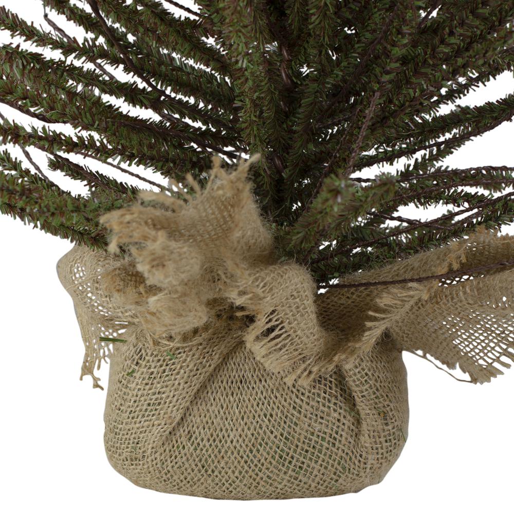 2.5' Green and Brown Warsaw Twig Artificial Christmas Tree with Burlap Base - Unlit. Picture 5