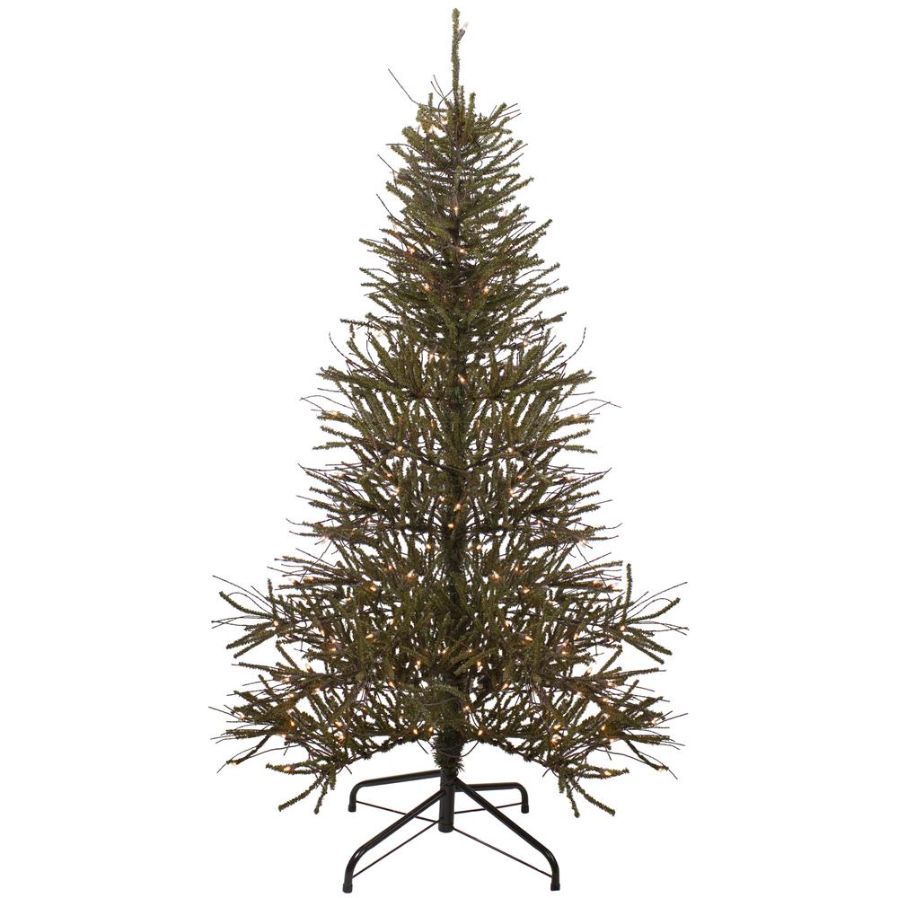 6' Pre-Lit Warsaw Twig Artificial Christmas Tree - Clear Lights. Picture 1