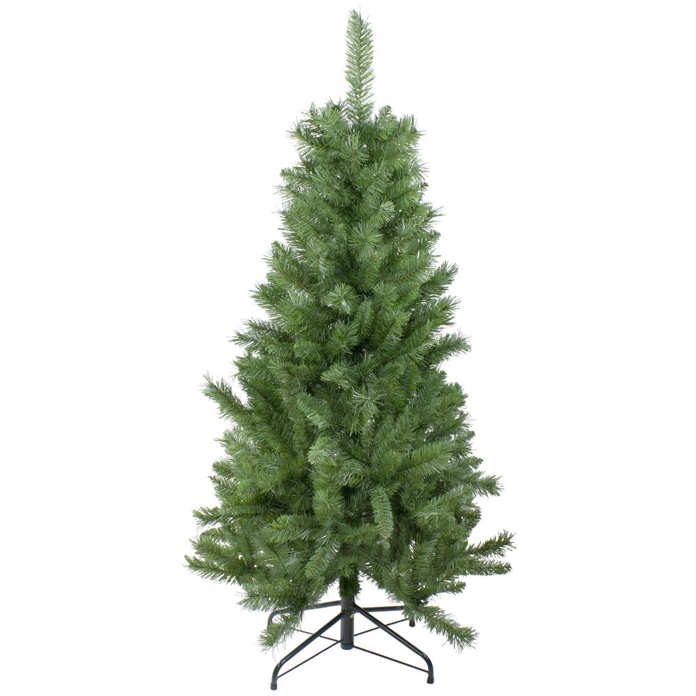 4.5' x 28" Slim Mixed Pine Artificial Christmas Tree - Unlit. Picture 1