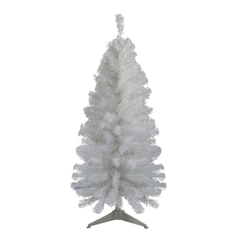 4' Slim White Tinsel Artificial Christmas Tree - Unlit. The main picture.