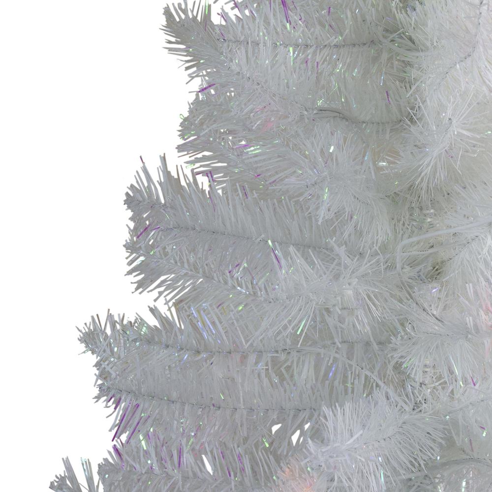 4' Slim White Tinsel Artificial Christmas Tree - Unlit. Picture 2