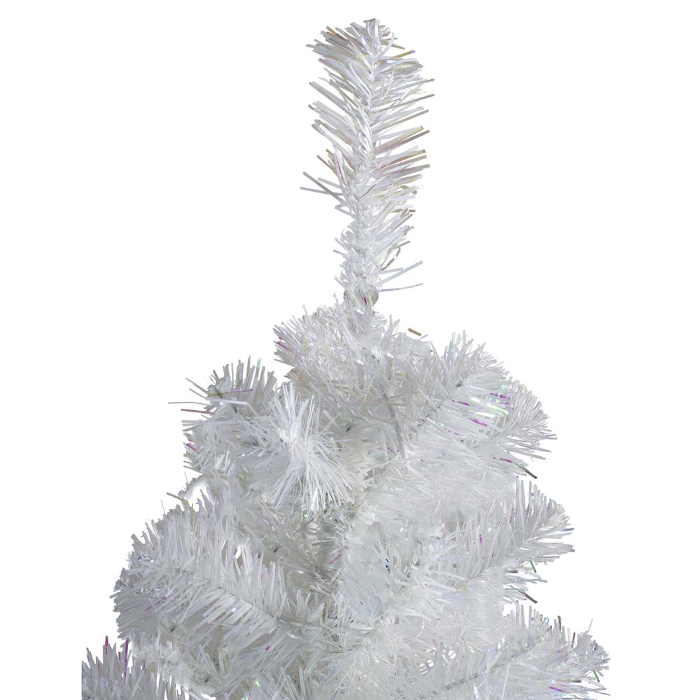 4' Slim White Tinsel Artificial Christmas Tree - Unlit. Picture 3