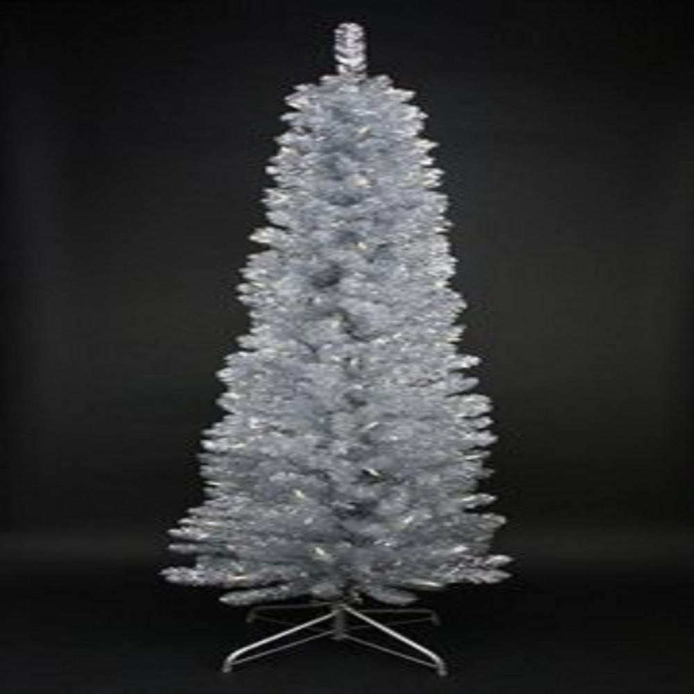 6' Pre-Lit Pencil Artificial Christmas Tree - Clear Lights. Picture 2