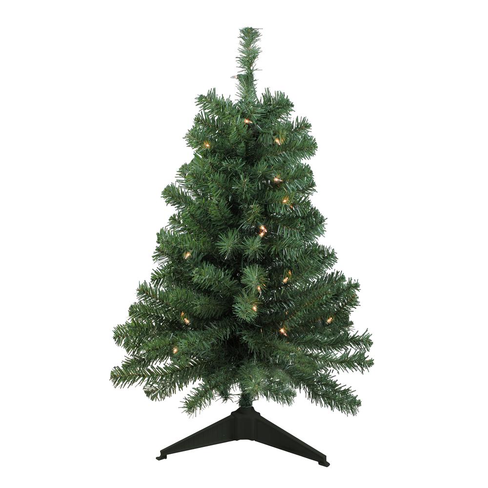 3' Pre-Lit Green Medium Blackwater Fir Artificial Christmas Tree - Clear Lights. Picture 1