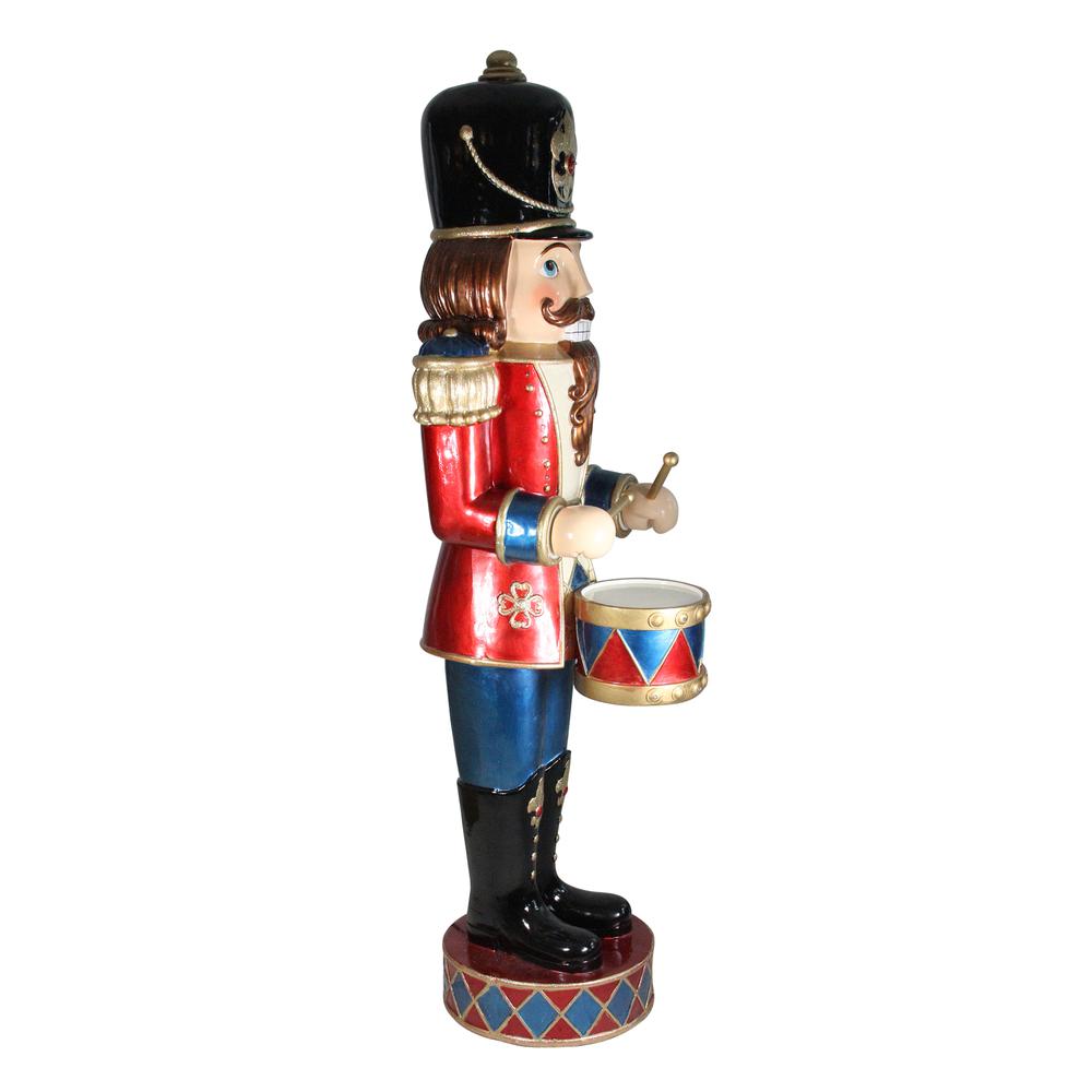 60.5" Red and Black LED Animated Musical Drumming Christmas Nutcracker. Picture 2
