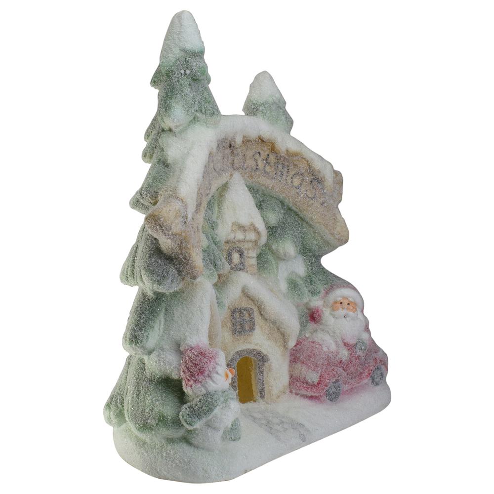 16.5" LED Lighted Glittered Snow-Covered Winter Village Christmas Tabletop Decoration. Picture 4