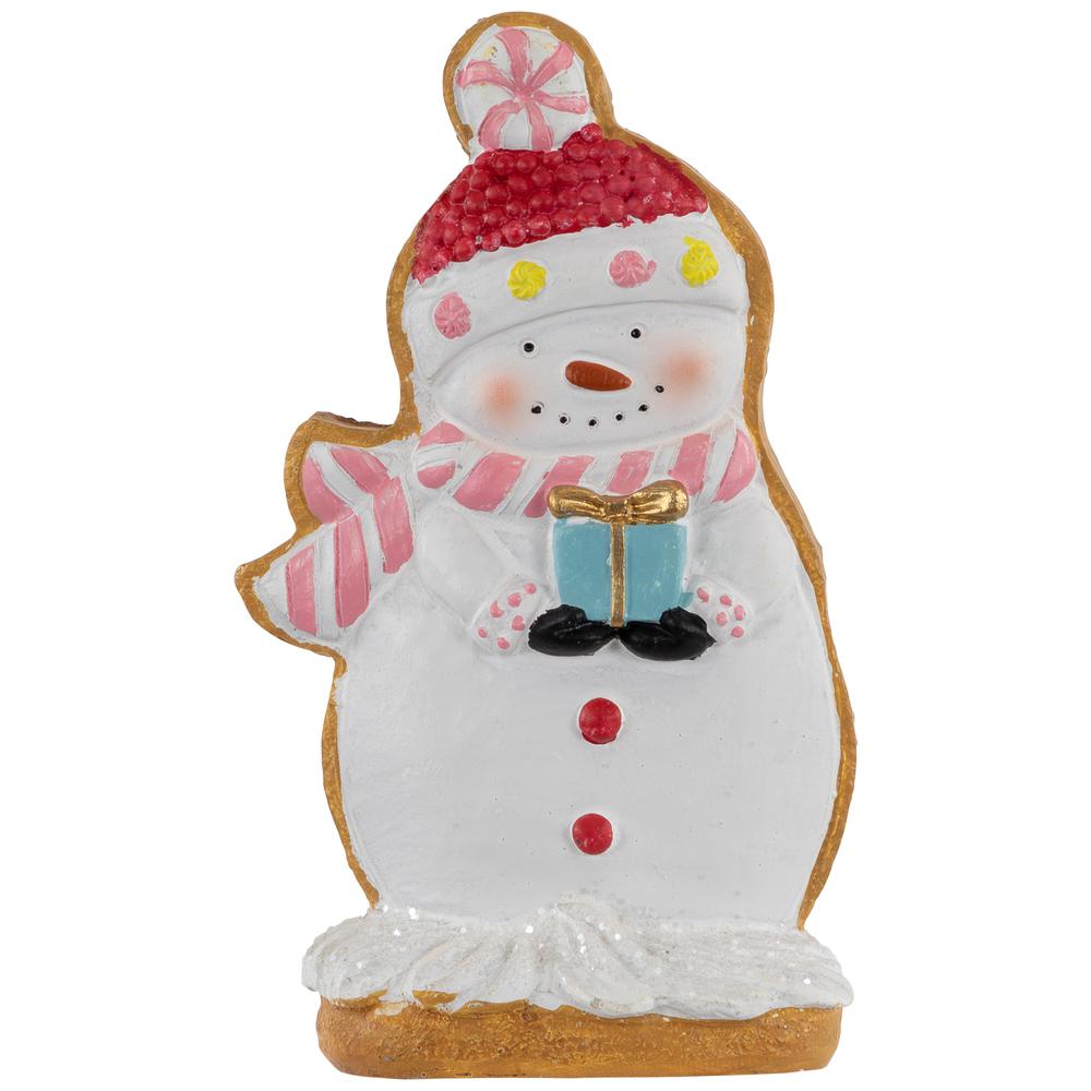 7" Gingerbread Snowman Tabletop Christmas Figurine. Picture 1
