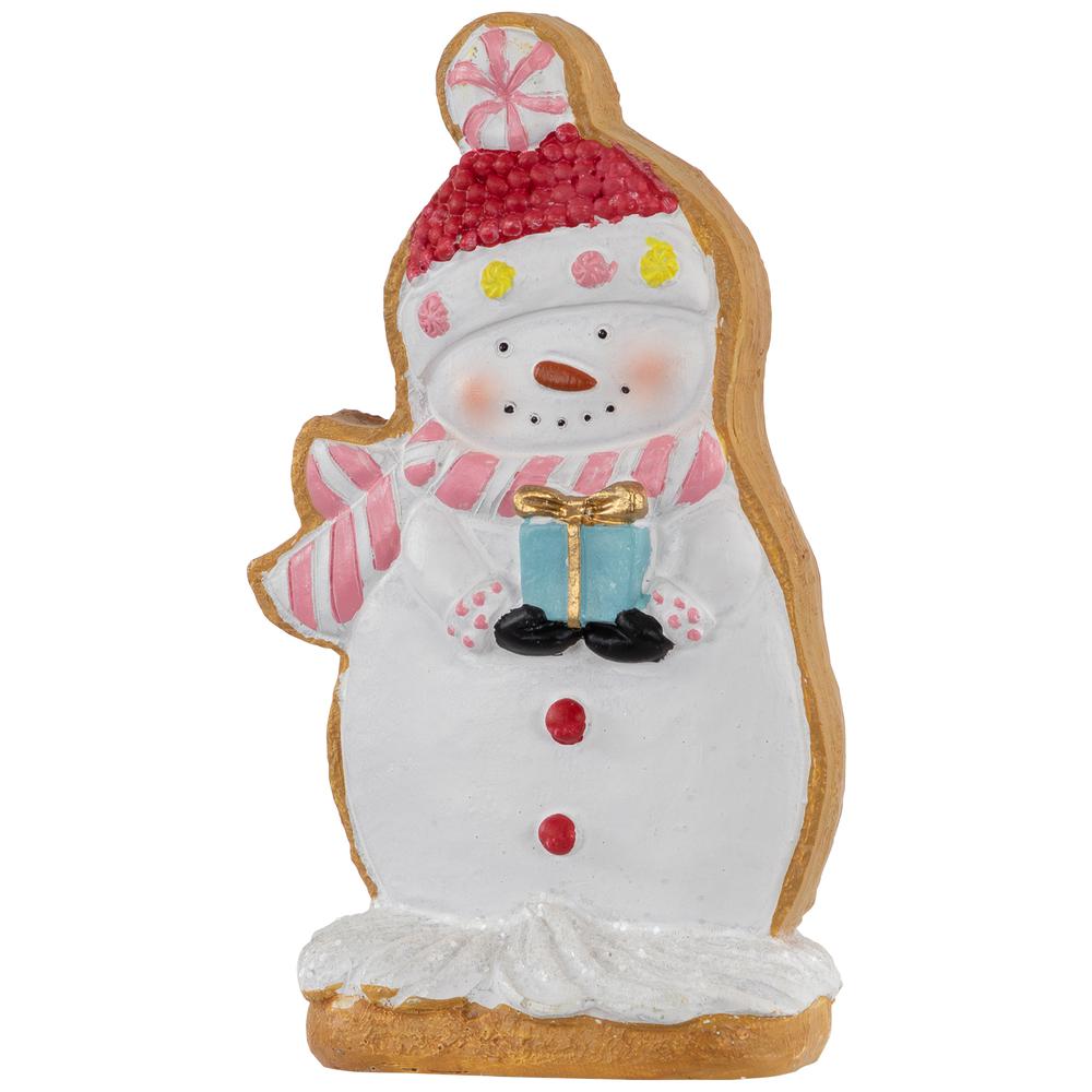 7" Gingerbread Snowman Tabletop Christmas Figurine. Picture 4