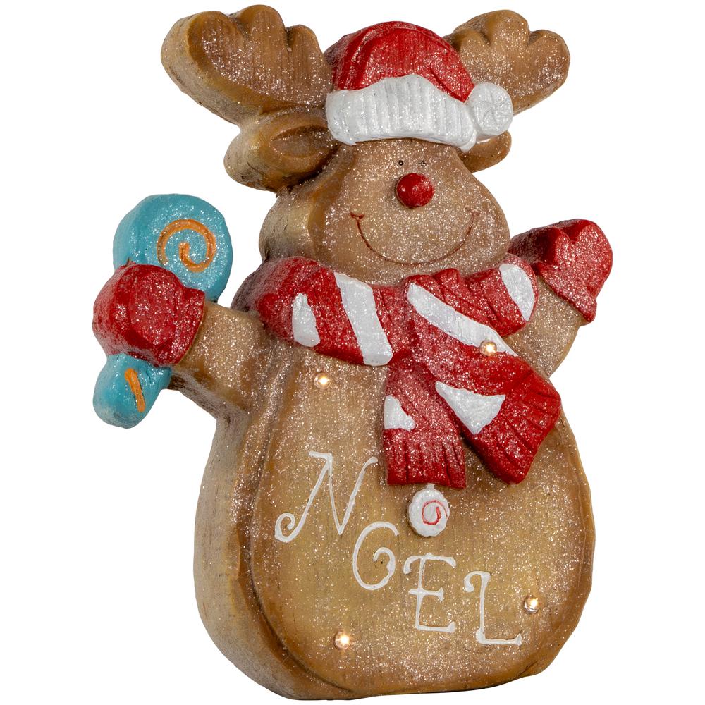 14.25" LED Lighted Noel Gingerbread Reindeer Christmas Decoration. Picture 4