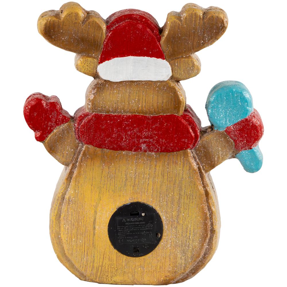 14.25" LED Lighted Noel Gingerbread Reindeer Christmas Decoration. Picture 5
