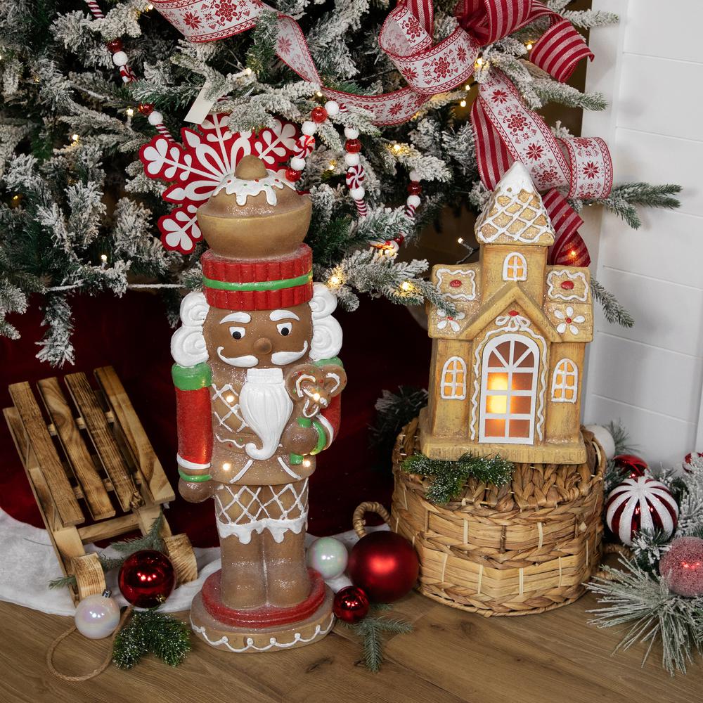 25.5" LED Lighted Gingerbread Nutcracker Christmas Figurine. Picture 3