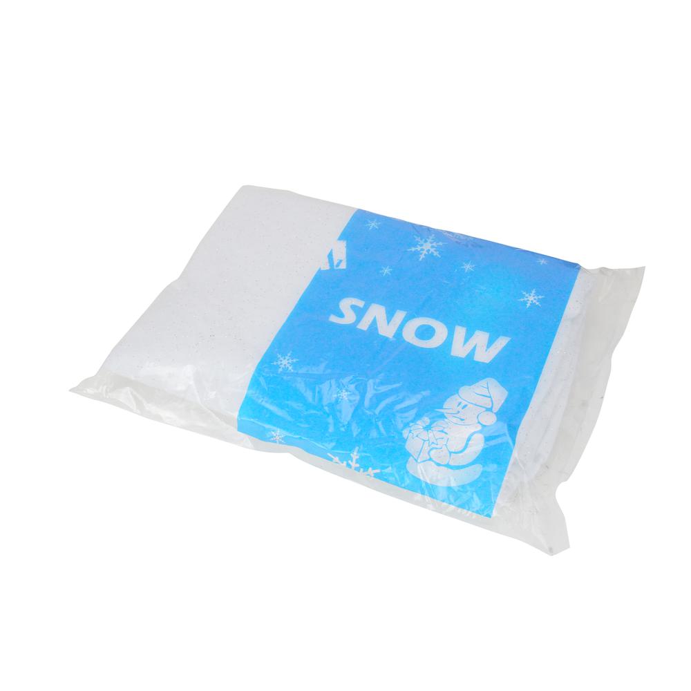 White Glittered Soft Plush Buffalo Artificial Christmas Snow Drape 36" x 60". Picture 2