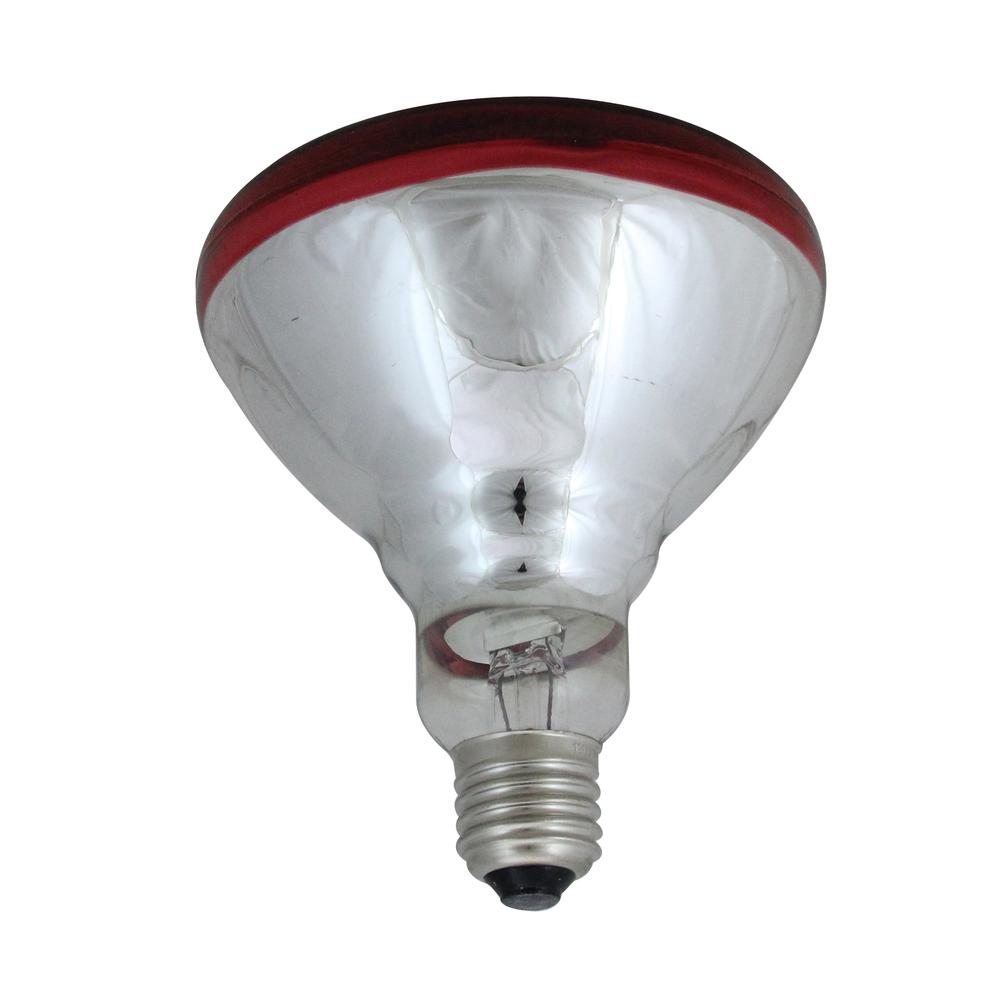 Incandescent Weatherproof 100 Watt Indoor/Outdoor Red Flood Light Bulb. Picture 2