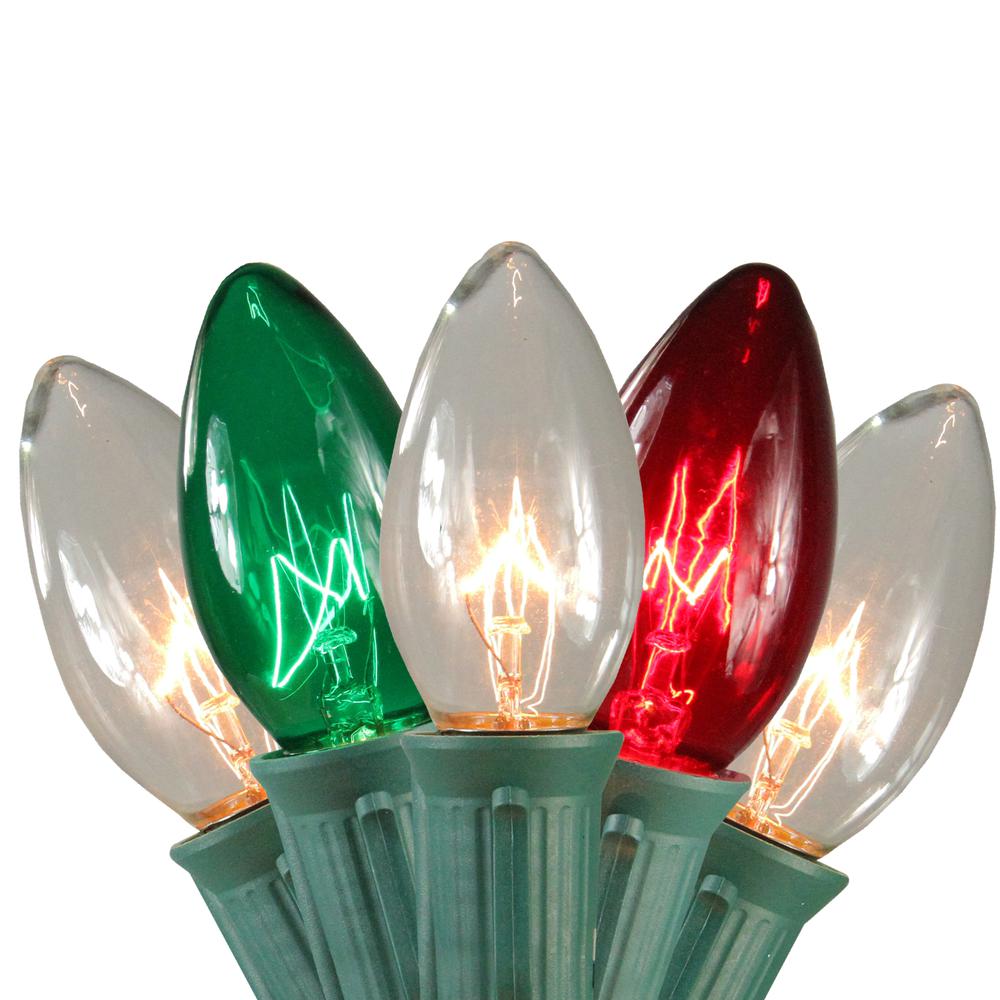Set of 15 Lighted Red  Clear and Green C9 Christmas Pathway Marker Decor. Picture 1