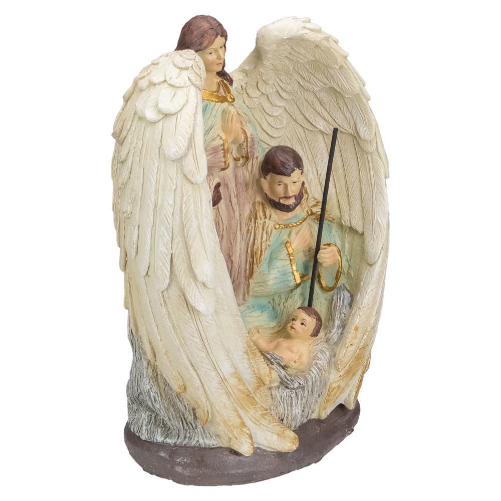 11.25" Holy Family and Angel Christmas Nativity Decoration. Picture 2