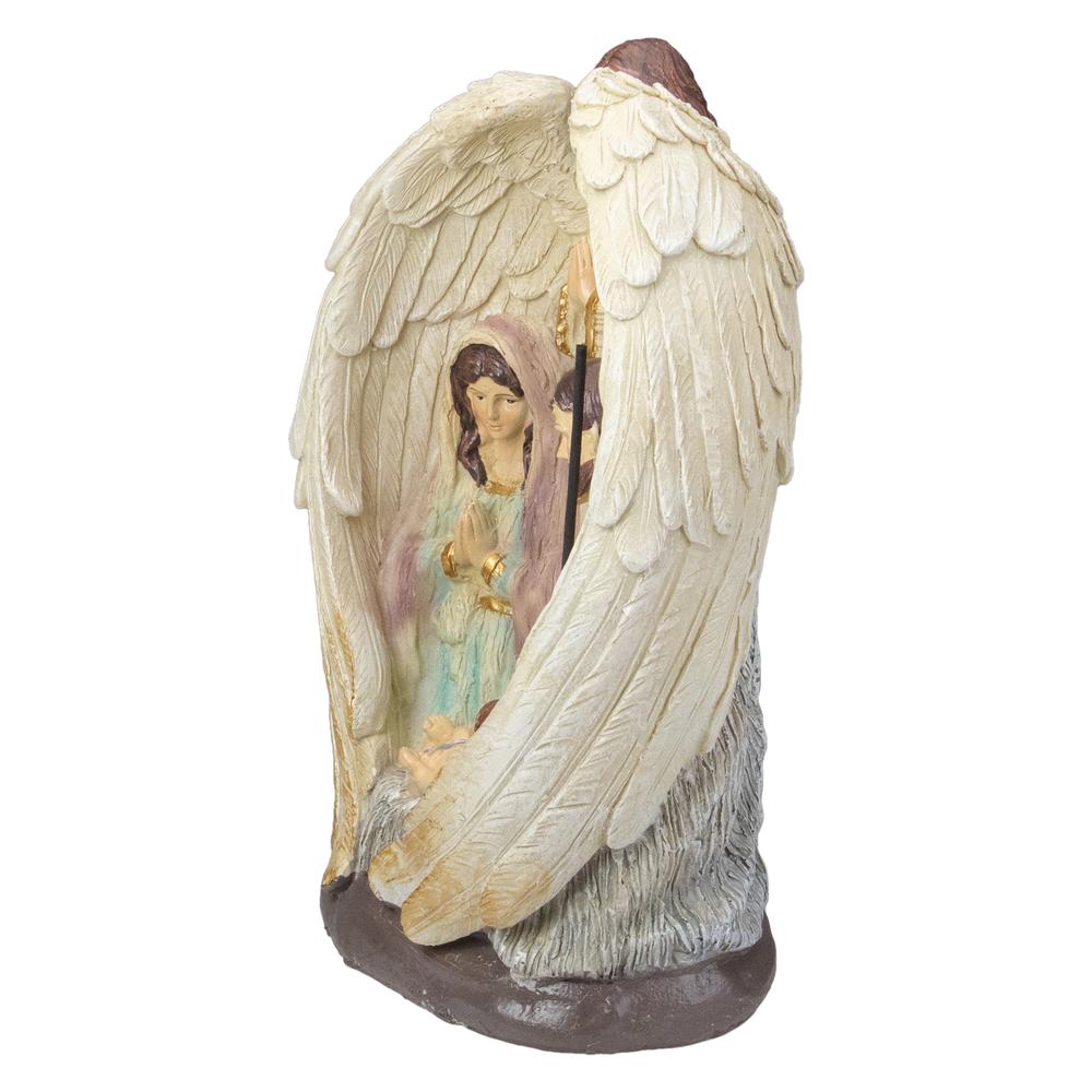 11.25" Holy Family and Angel Christmas Nativity Decoration. Picture 3