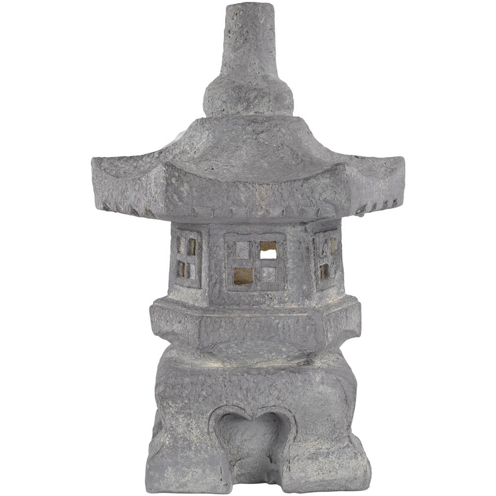 20" LED Lighted Solar Powered Pagoda Outdoor Garden Statue. Picture 1