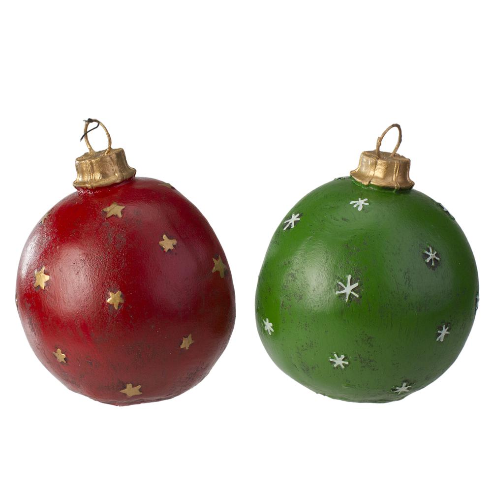 Set of 2 LED Lighted Winter Scene Christmas Ornament Decorations 5.75". Picture 3