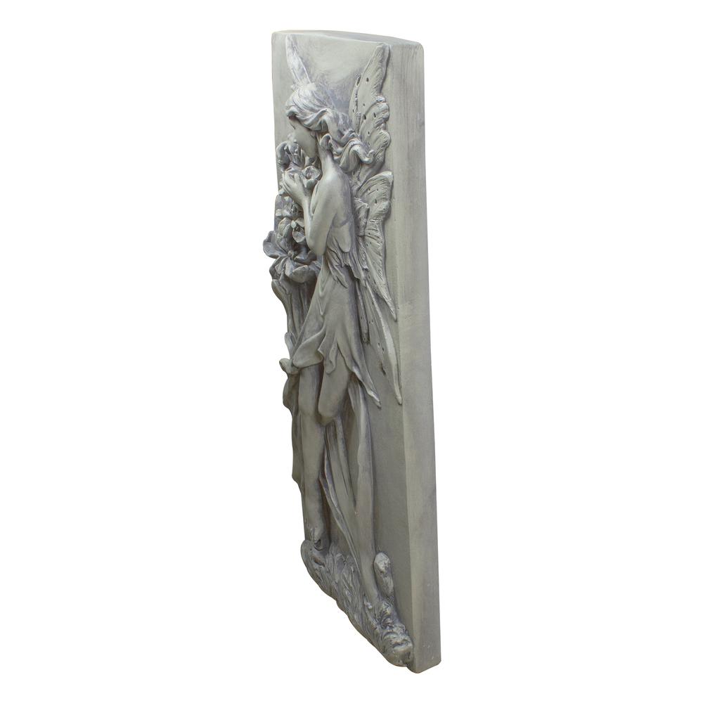 31" Gray Fairy with Lily Flowers Wall Plaque. Picture 3