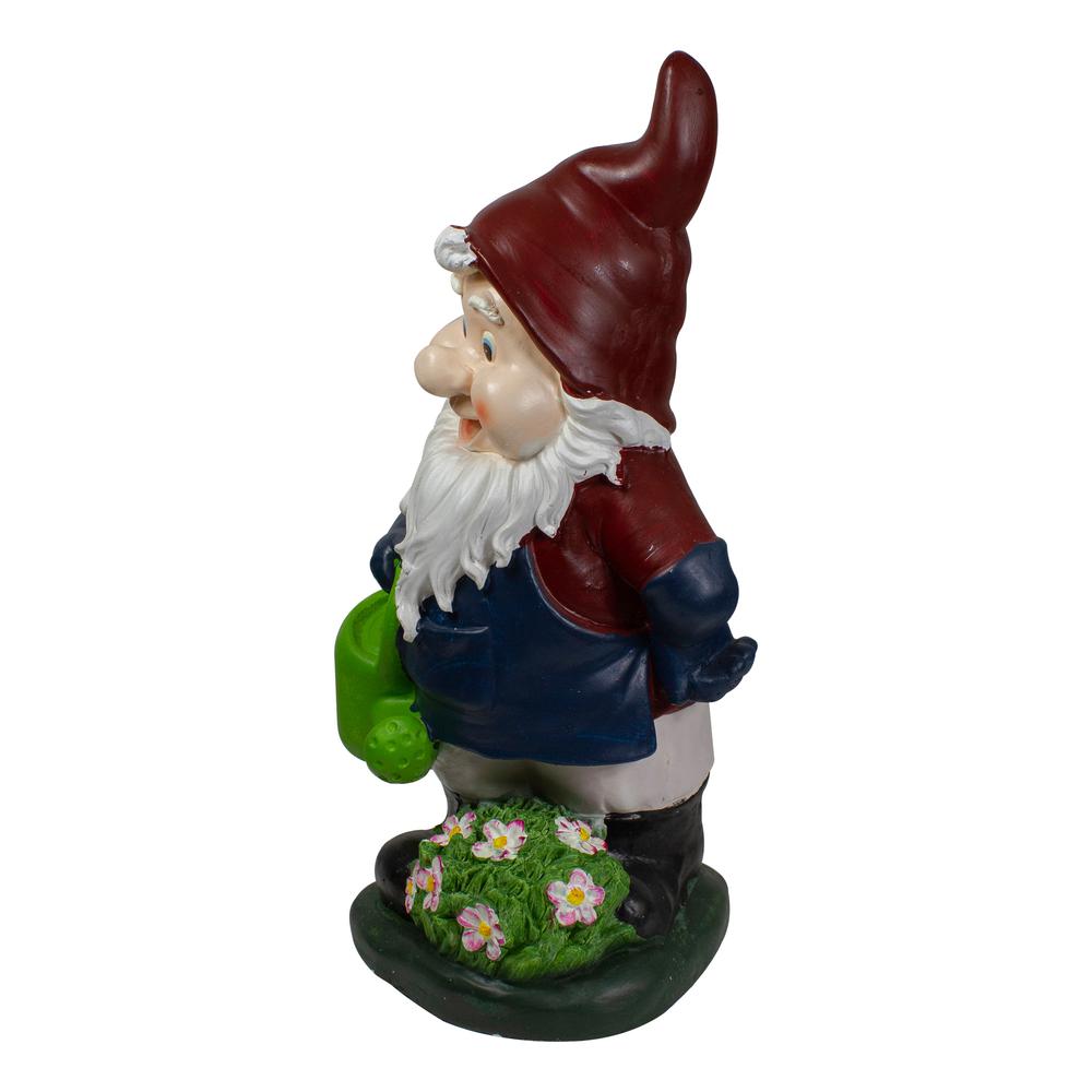 20" Gardener Gnome with Watering Can Outdoor Garden Statue. Picture 5