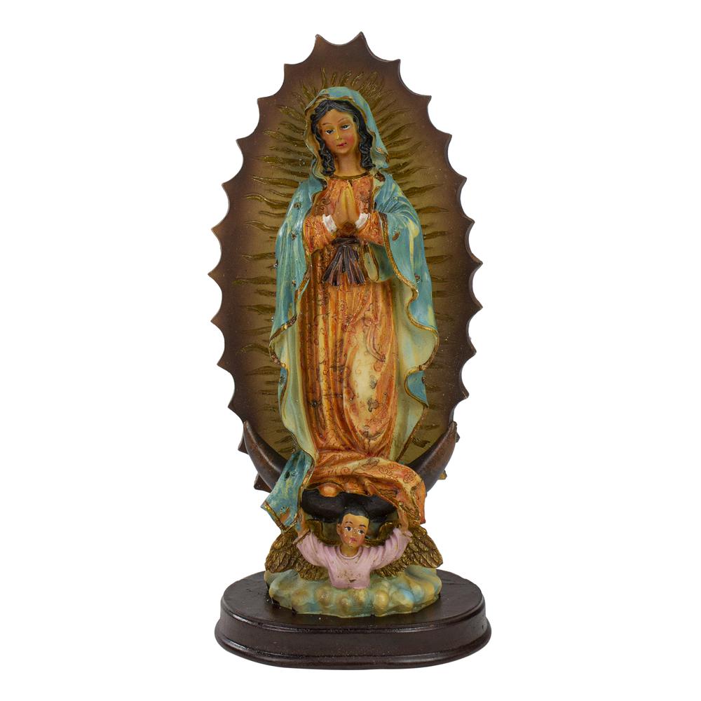 9.25" Our Lady of Guadalupe and Baby Jesus Religious Figurine. Picture 1