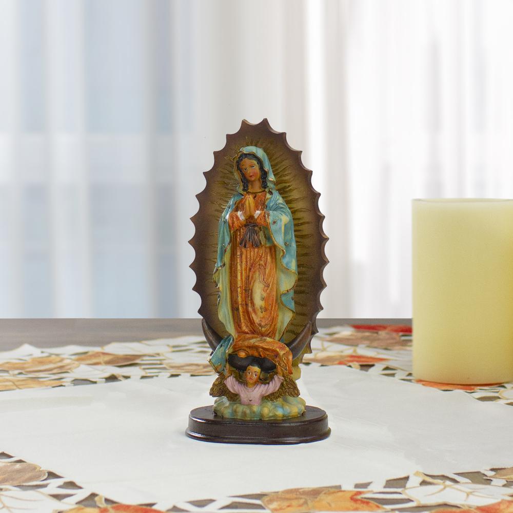 9.25" Our Lady of Guadalupe and Baby Jesus Religious Figurine. Picture 2