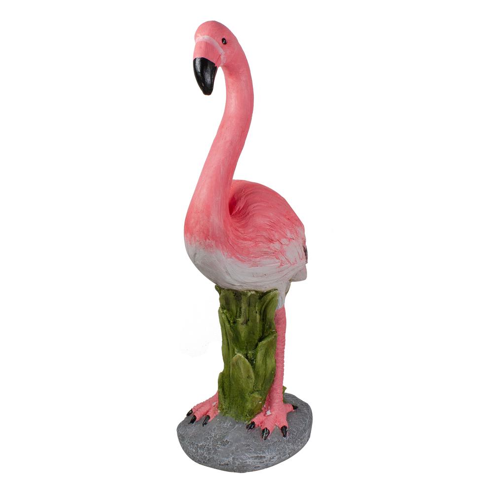 25.5" Pink Standing Flamingo Outdoor Garden Statue. Picture 2