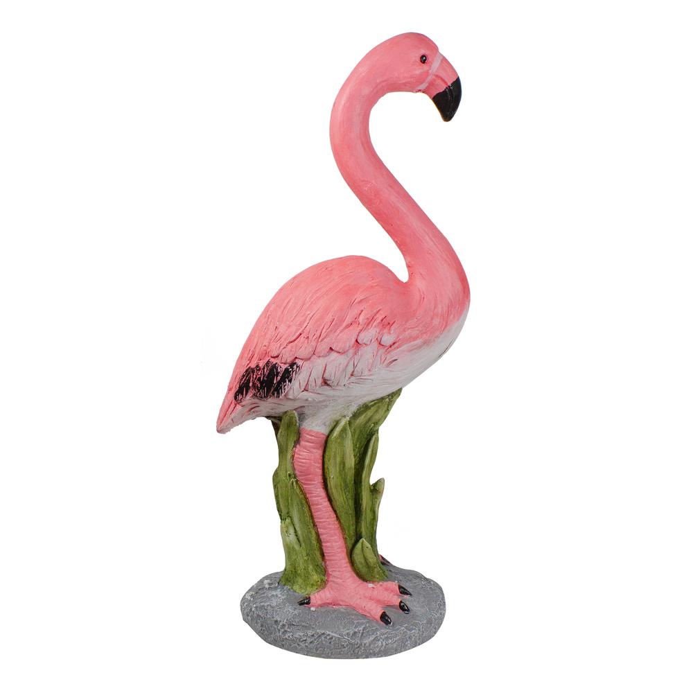 25.5" Pink Standing Flamingo Outdoor Garden Statue. Picture 3